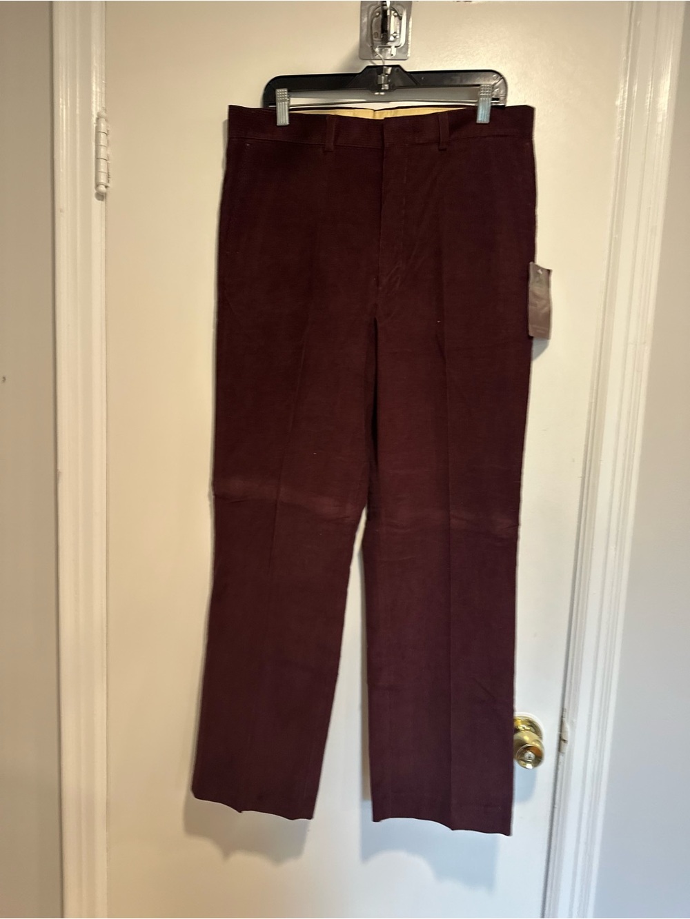 NWT VTG 70s deadstock Farah Sz:36x31 burgundy corduroy retro streetwear pants